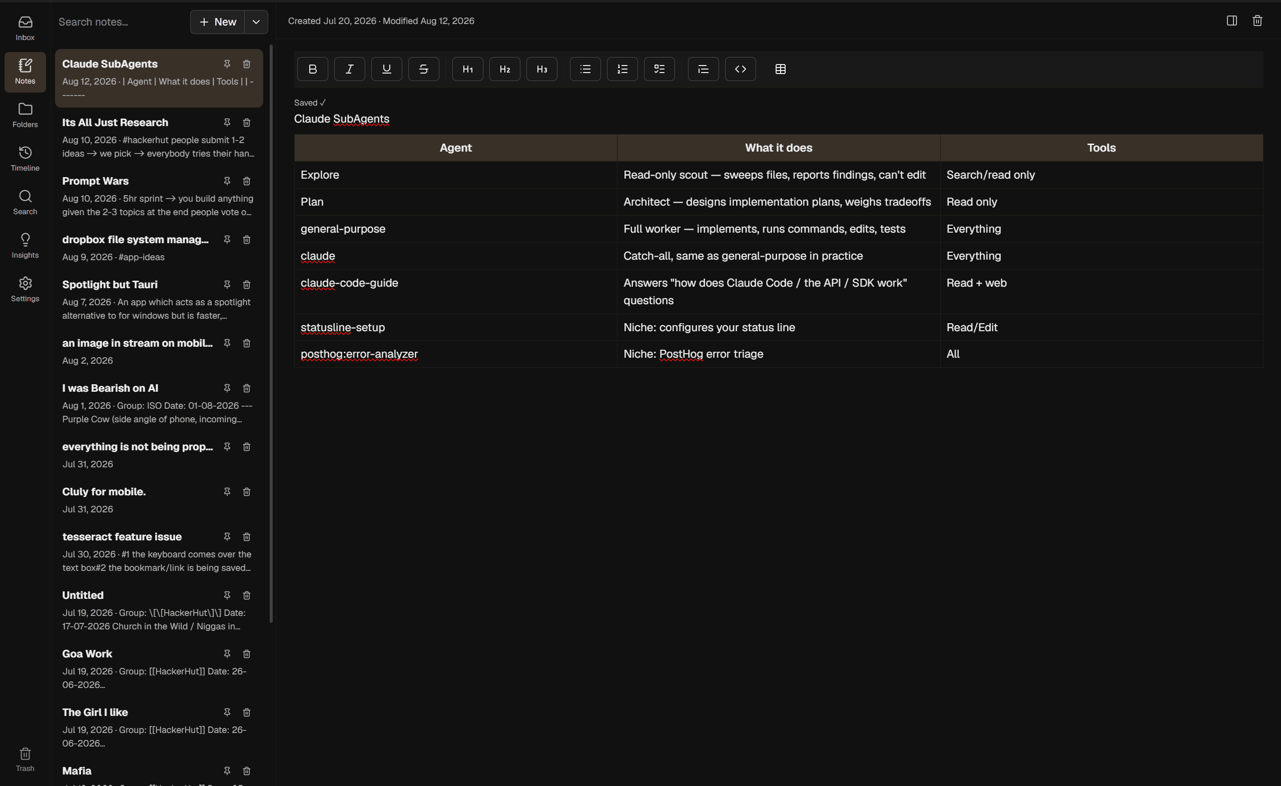 Tesseract - Writing, and getting your notes in